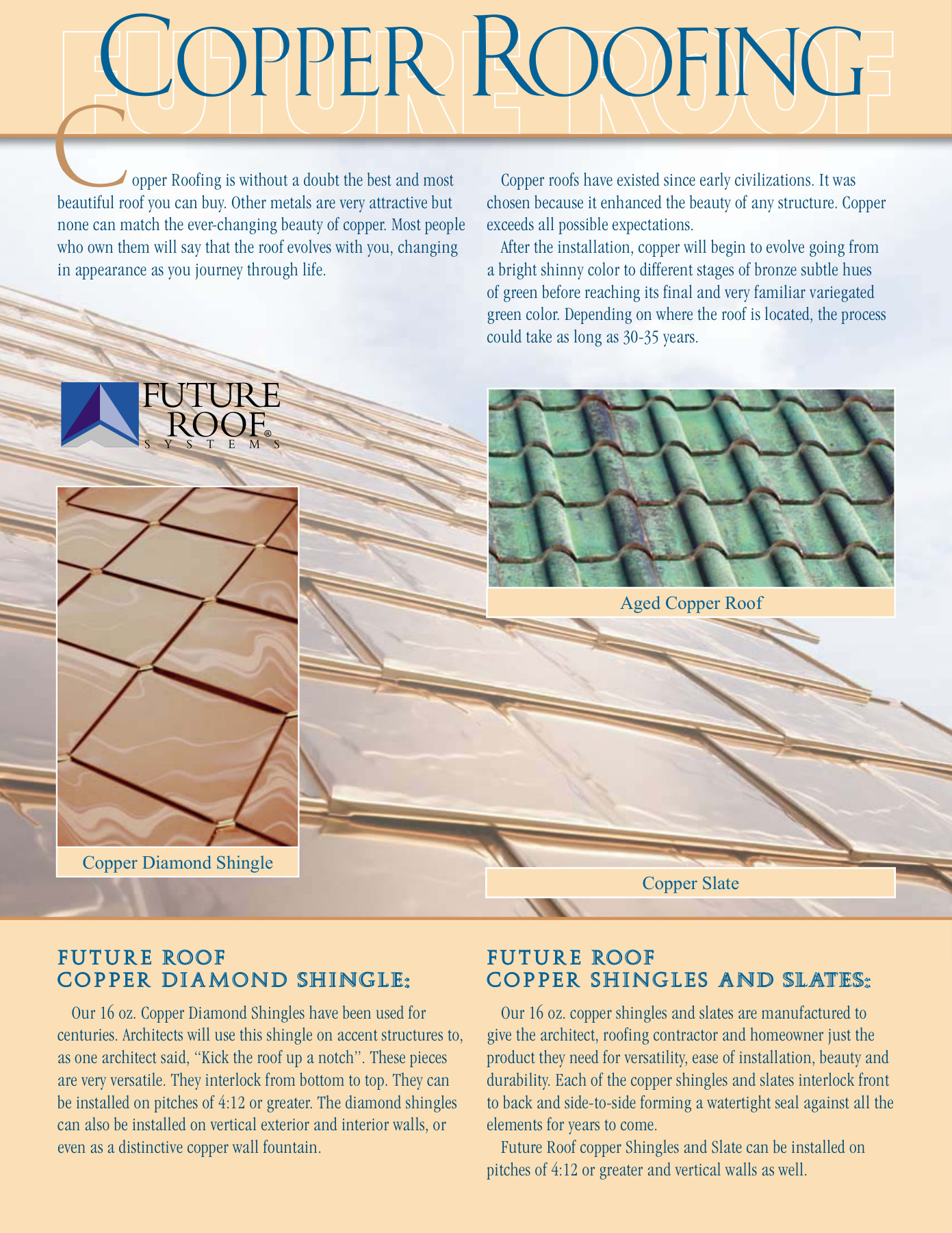 Future Roof Solid Copper — Product Insert cover